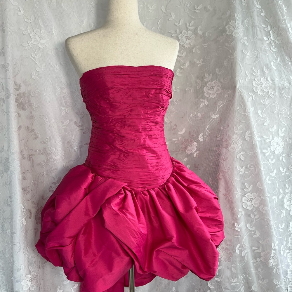 Aje Pink Strapless Mini Dress